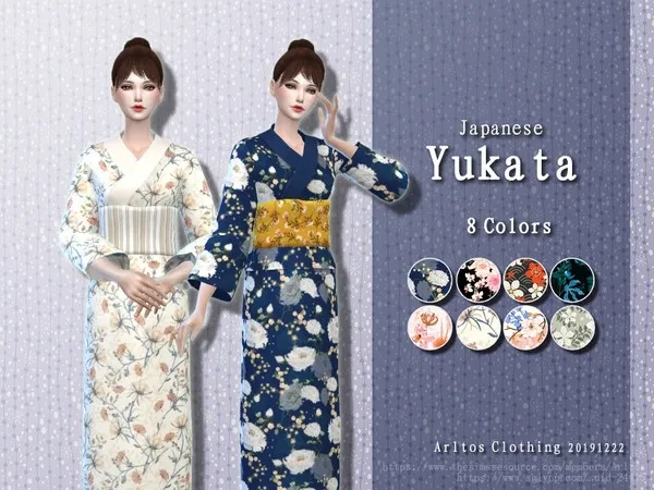 Alpha Japanese Yukata by thesimsresource - The Sims 4 Custom Content