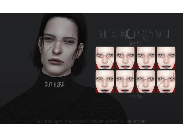 Mix Scar N01 Tattoo - The Sims 4 Custom Content