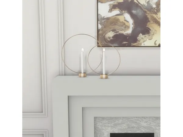 Alpha Double Gloria Candle Holders - The Sims 4 Custom Content
