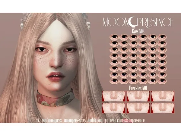 Alpha Eyes N02 Freckles N01 - The Sims 4 Custom Content