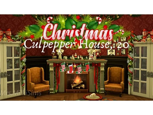 Alpha Christmas Culpepper House 20 (No ) - The Sims 4 Custom Content