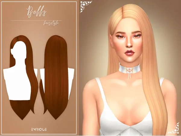 Maxis Match [EnriqueS4] Bells Hairstyle by EnriqueS4 - The Sims 4 Custom Content