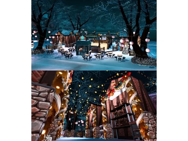 Alpha Christmas Market - The Sims 4 Custom Content