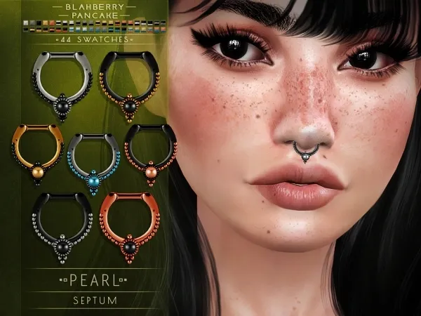 Maxis Match Blahberry Pancake Pearl Septum - The Sims 4 Custom Content