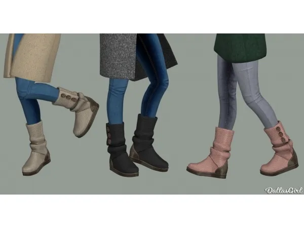 Maxis Match UGG Classic Cardy Boots New Mesh - The Sims 4 Custom Content