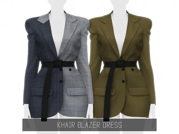Alpha KHAIR BLAZER DRESS - The Sims 4 Custom Content
