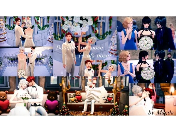 Alpha Bouquet tos pose(sofa pose) - The Sims 4 Custom Content