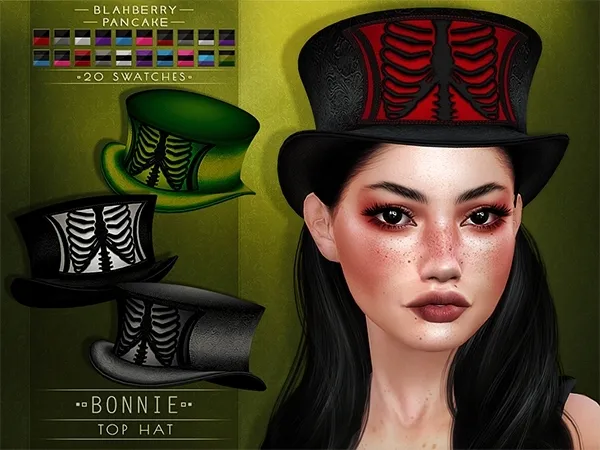 Alpha Blahberry Pancake Bonnie Top Hat - The Sims 4 Custom Content