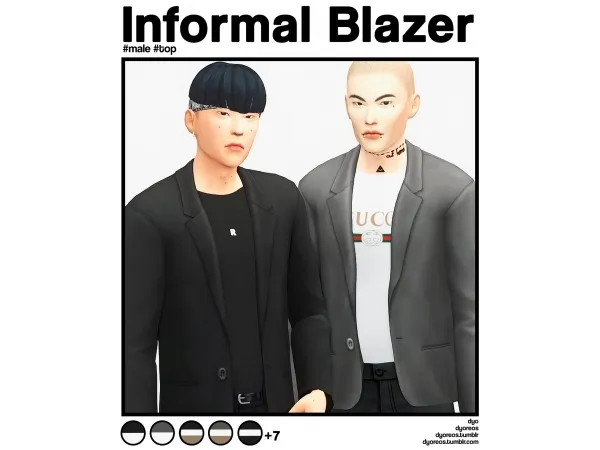 Maxis Match [Dyoreos] Informal Blazer by dyoreos - The Sims 4 Custom Content