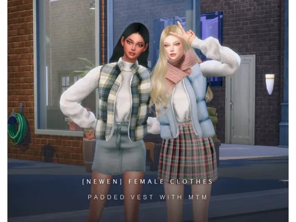 Alpha [Newen] Sims4 Padded Vest With MTM by simsfinds - The Sims 4 Custom Content
