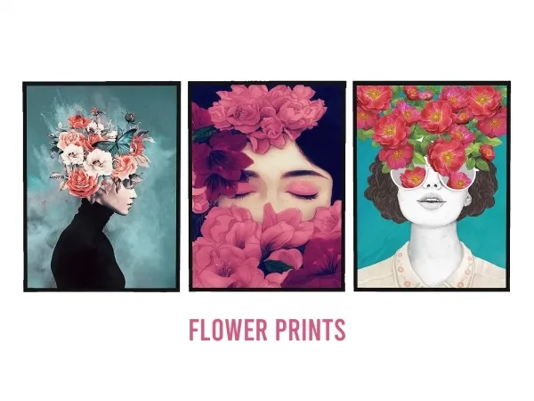 Alpha Flower Prints - The Sims 4 Custom Content