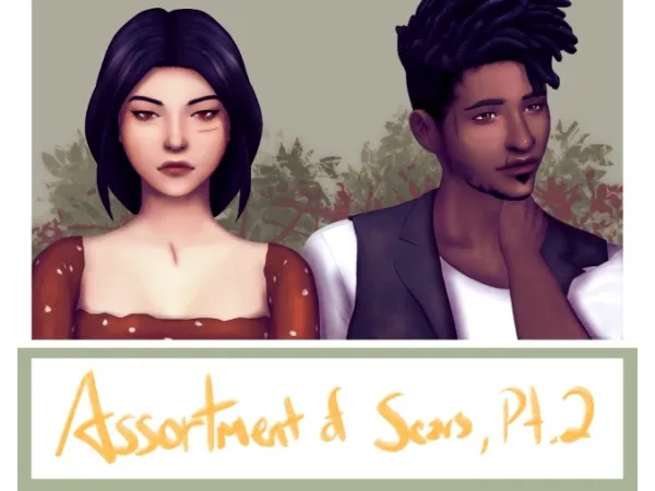 Alpha Assortment of Scars Pt 2 - The Sims 4 Custom Content