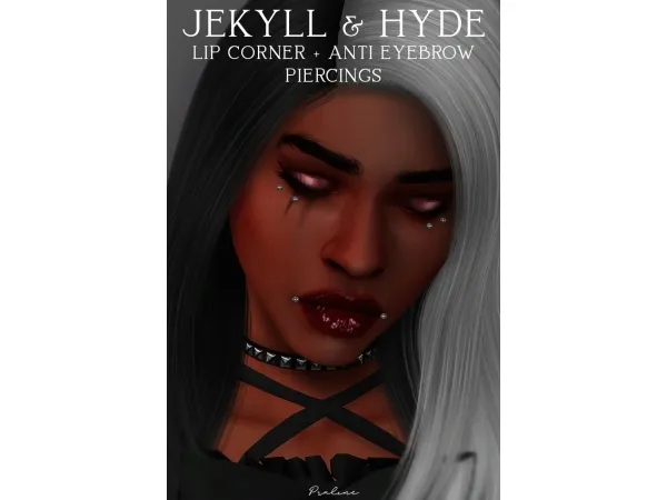 Alpha JEKYLL HYDE Piercings by Pralinesims - The Sims 4 Custom Content