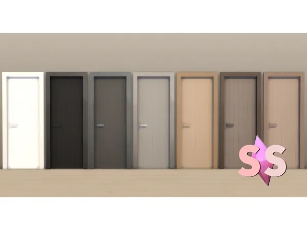 Alpha Basic Wood Panel Door - The Sims 4 Custom Content