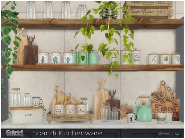 Alpha Scandi Kitchenware - The Sims 4 Custom Content
