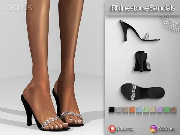 Alpha Rhinestone Sandals - The Sims 4 Custom Content