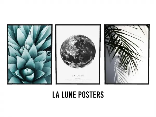 Maxis Match LA LUNE POSTERS SIMS4 - The Sims 4 Custom Content