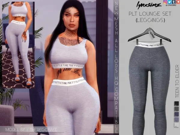 Alpha lynxsimz plt lounge set (Bottoms) - The Sims 4 Custom Content