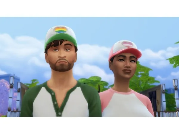 Maxis Match Pride Caps by EmilitaRabbit - The Sims 4 Custom Content