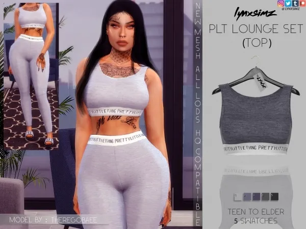 Alpha lynxsimz plt lounge set (Top) - The Sims 4 Custom Content