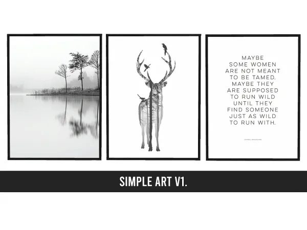 Maxis Match Simple Art V1 - The Sims 4 Custom Content