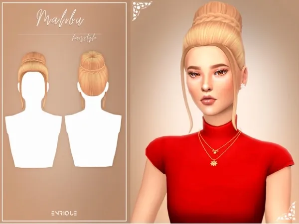 Maxis Match [EnriqueS4] Malibu Hairstyle - The Sims 4 Custom Content