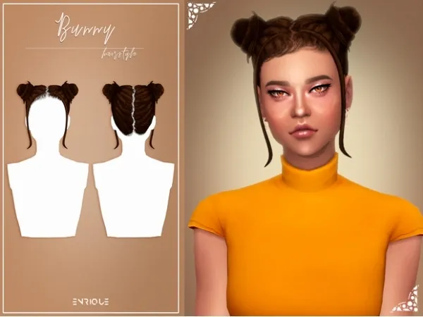 Maxis Match [EnriqueS4] Bunny Hairstyle by simsfinds - The Sims 4 Custom Content