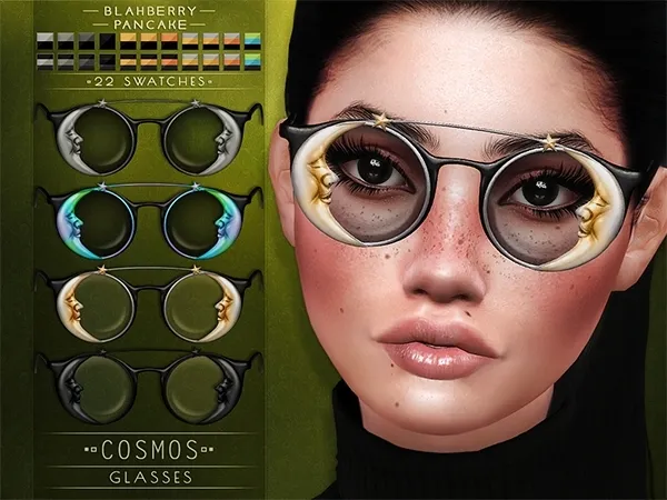 Alpha Blahberry Pancake Cosmos Glasses - The Sims 4 Custom Content