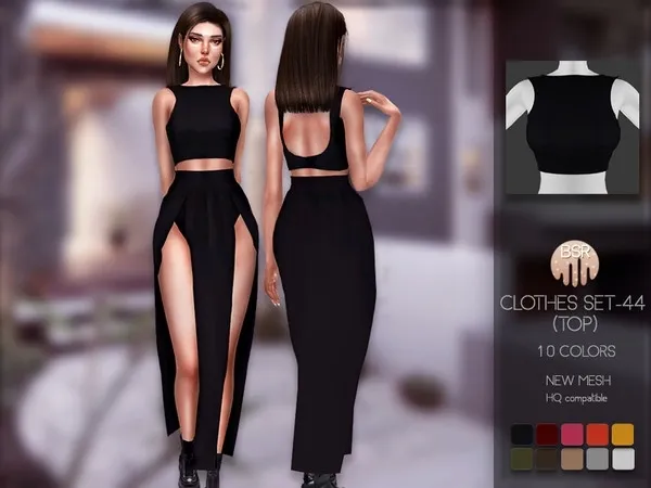 Alpha Clothes SET 44 (TOP) BD175 by thesimsresource - The Sims 4 Custom Content