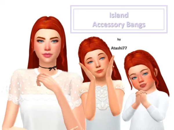 Maxis Match Island Accessory Bangs - The Sims 4 Custom Content