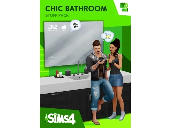 Maxis Match Chic Bathroom Stuff Pack - The Sims 4 Custom Content