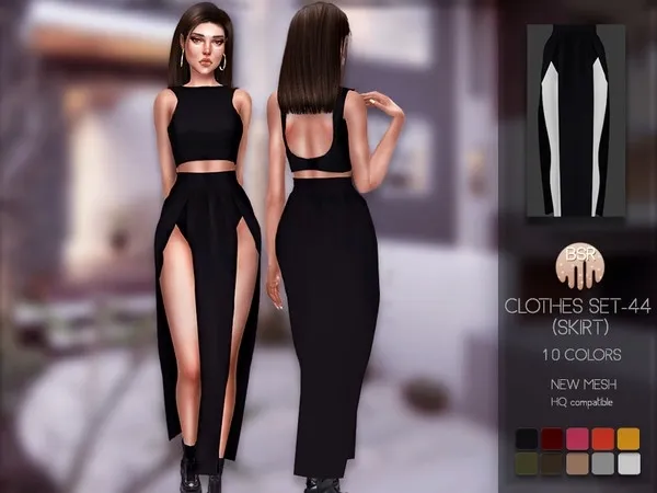 Mix Clothes SET 44 (SKIRT) BD176 - The Sims 4 Custom Content