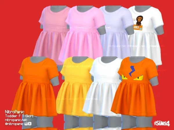 Alpha Toddler F T Skirt Dress - The Sims 4 Custom Content