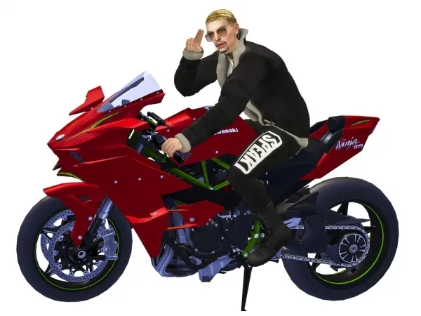 Alpha Kawasaki Ninja H2R_Pose by simsfinds - The Sims 4 Custom Content