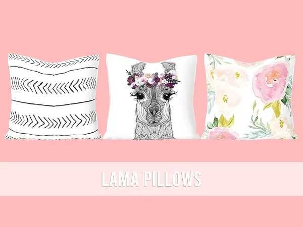 Maxis Match Lama Pillows - The Sims 4 Custom Content