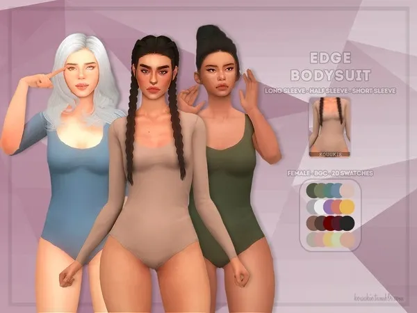 Maxis Match Edge Bodysuit - The Sims 4 Custom Content