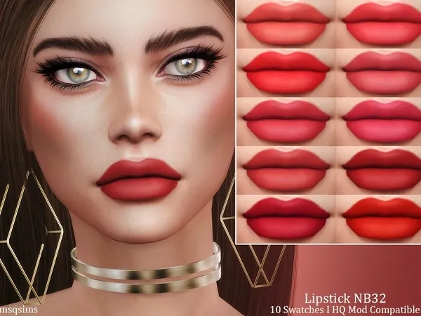 Alpha Lipstick NB32 - The Sims 4 Custom Content
