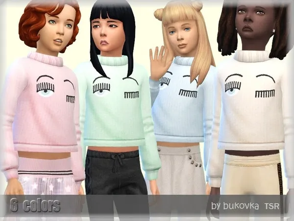 Alpha Sweater Eyes - The Sims 4 Custom Content