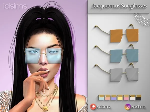 Alpha Jacquemus Sunglasses by polygoncouture - The Sims 4 custom content