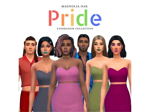 Maxis Match magnolia oak Pride Eyeshadow Collection - The Sims 4 Custom Content