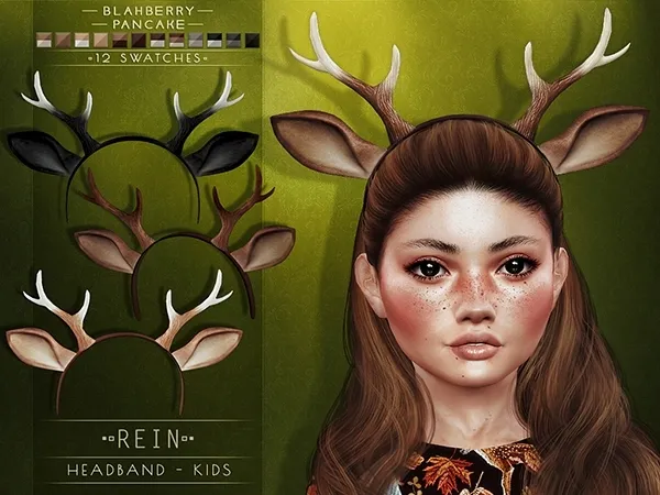 Alpha Blahberry Pancake Rein Headband KIDS - The Sims 4 Custom Content