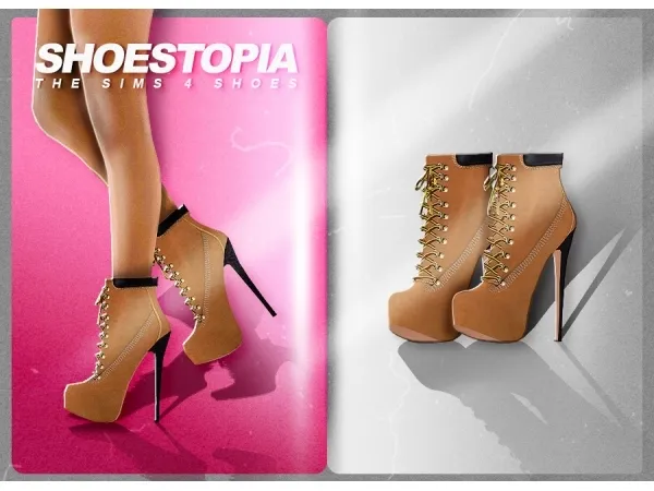 Alpha SAMMY BOOTS SHOESTOPIA - The Sims 4 Custom Content