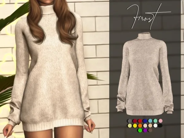 Alpha Frost Dress - The Sims 4 Custom Content