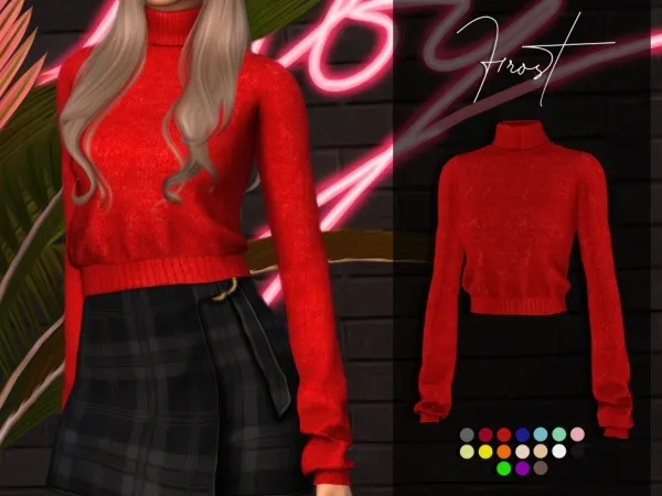 Alpha Frost Top - The Sims 4 Custom Content