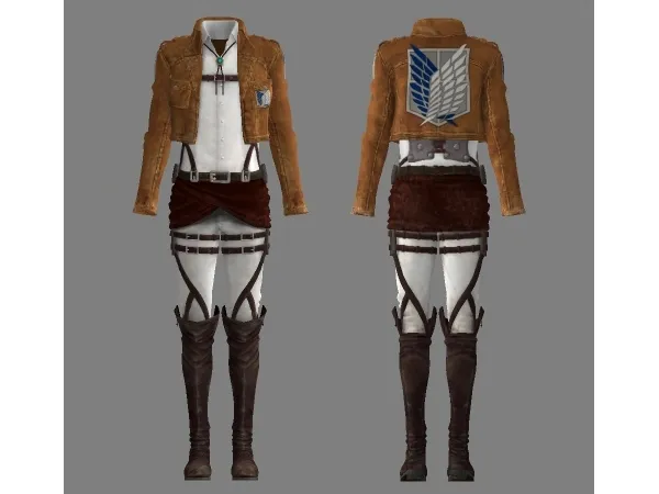 Alpha Attack on Titan Erwin Smith Outfit by simsfinds - The Sims 4 Custom Content