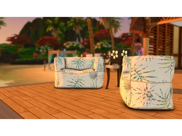 Alpha LS Island Inspired Big Comfy Chair Recolors - The Sims 4 Custom Content