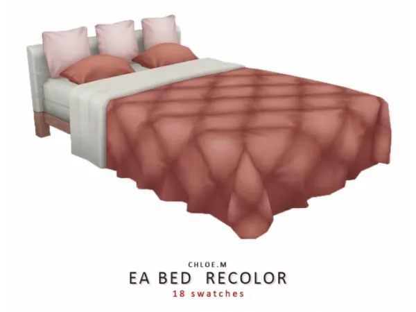 Maxis Match ChloeM EA Bed Recolor - The Sims 4 Custom Content