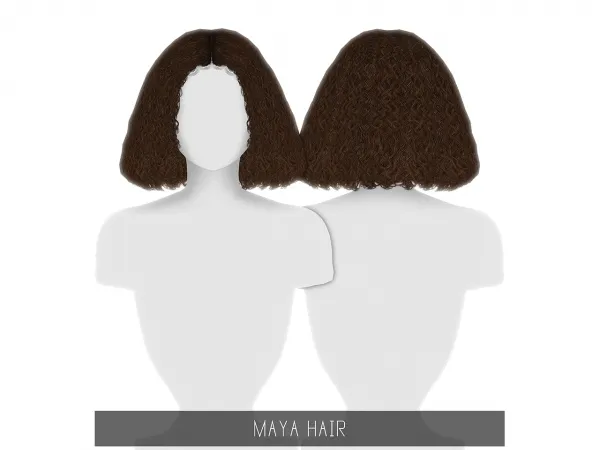 Alpha MAYA HAIR - The Sims 4 Custom Content