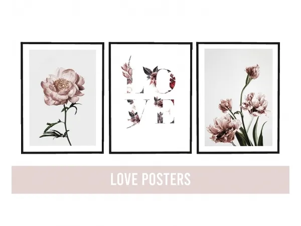 Alpha Love Posters - The Sims 4 Custom Content