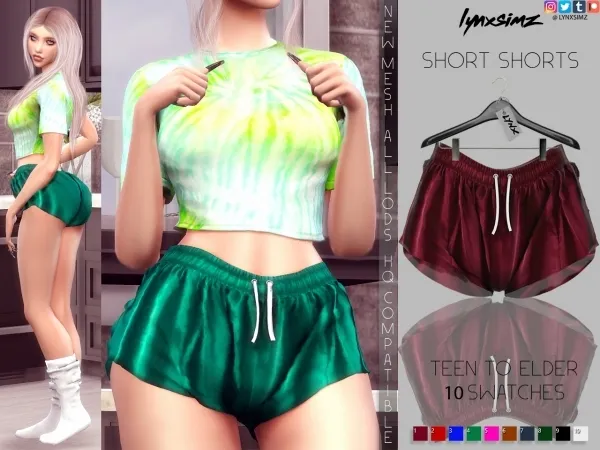 Alpha lynxsimz short shorts - The Sims 4 Custom Content
